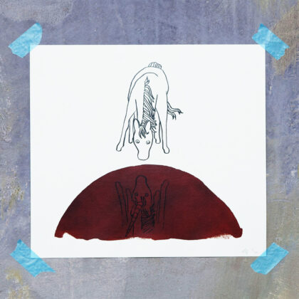 Unicorn Wine Reflection Art Print