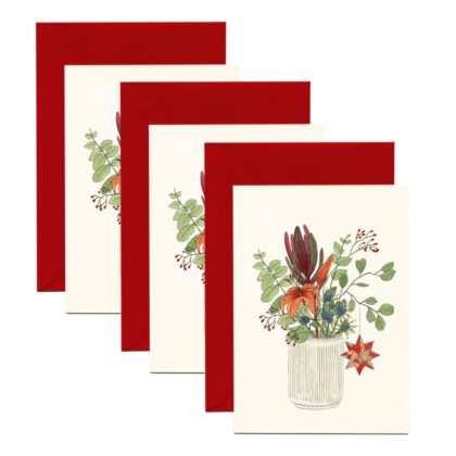 Set of 3: Winter Bouquet Christmas Card