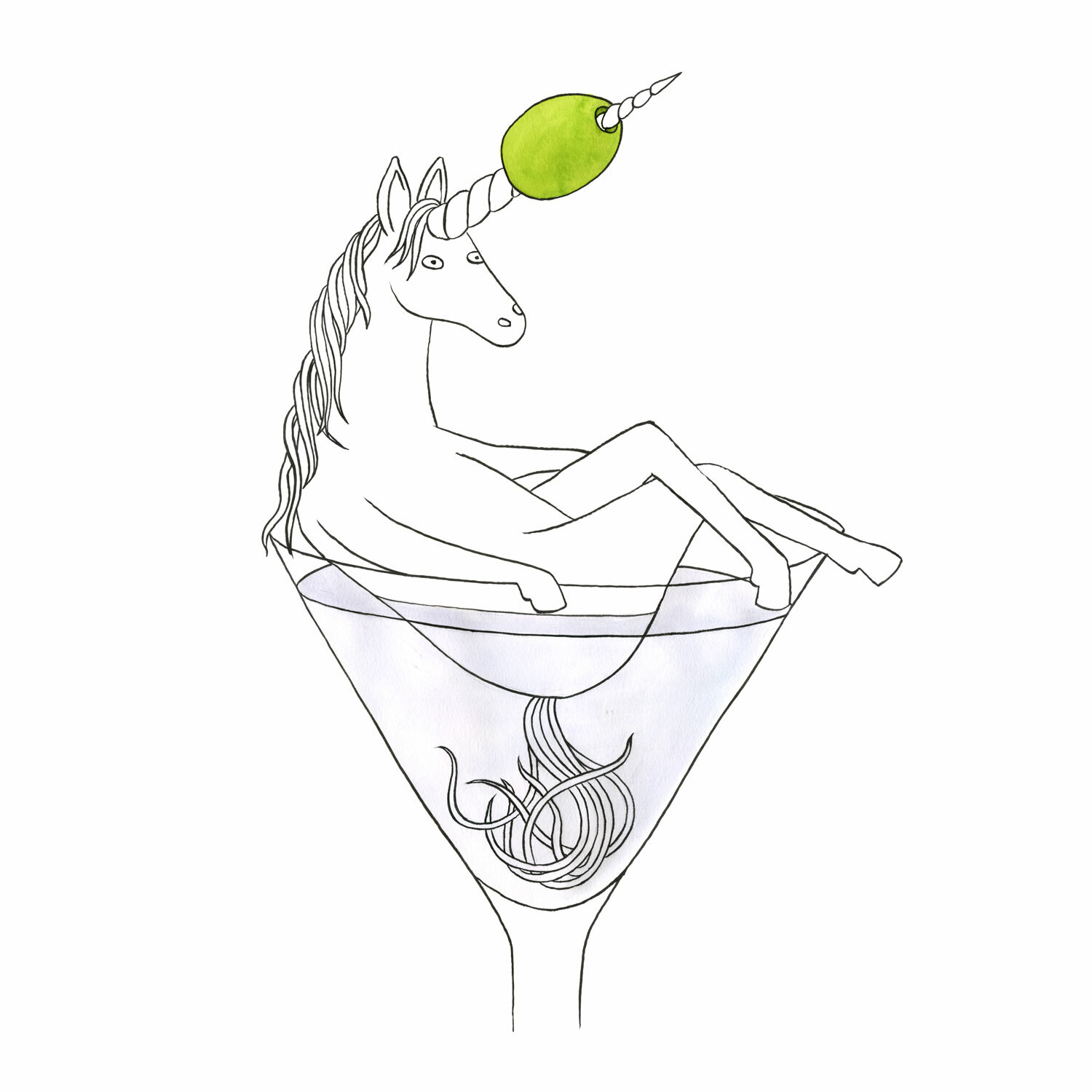 Unicorn Martini Art Print - Image 2