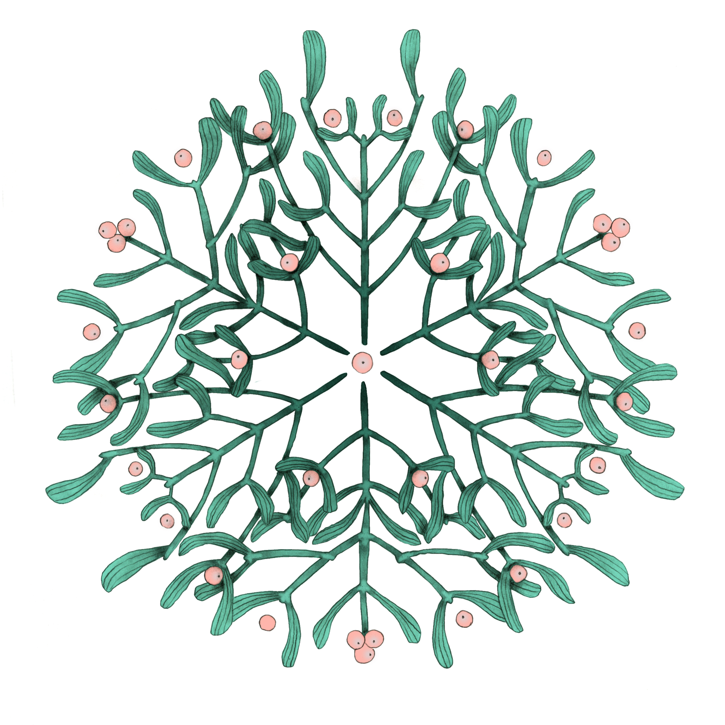 Festive Mistletoe Greeting Card - Image 2