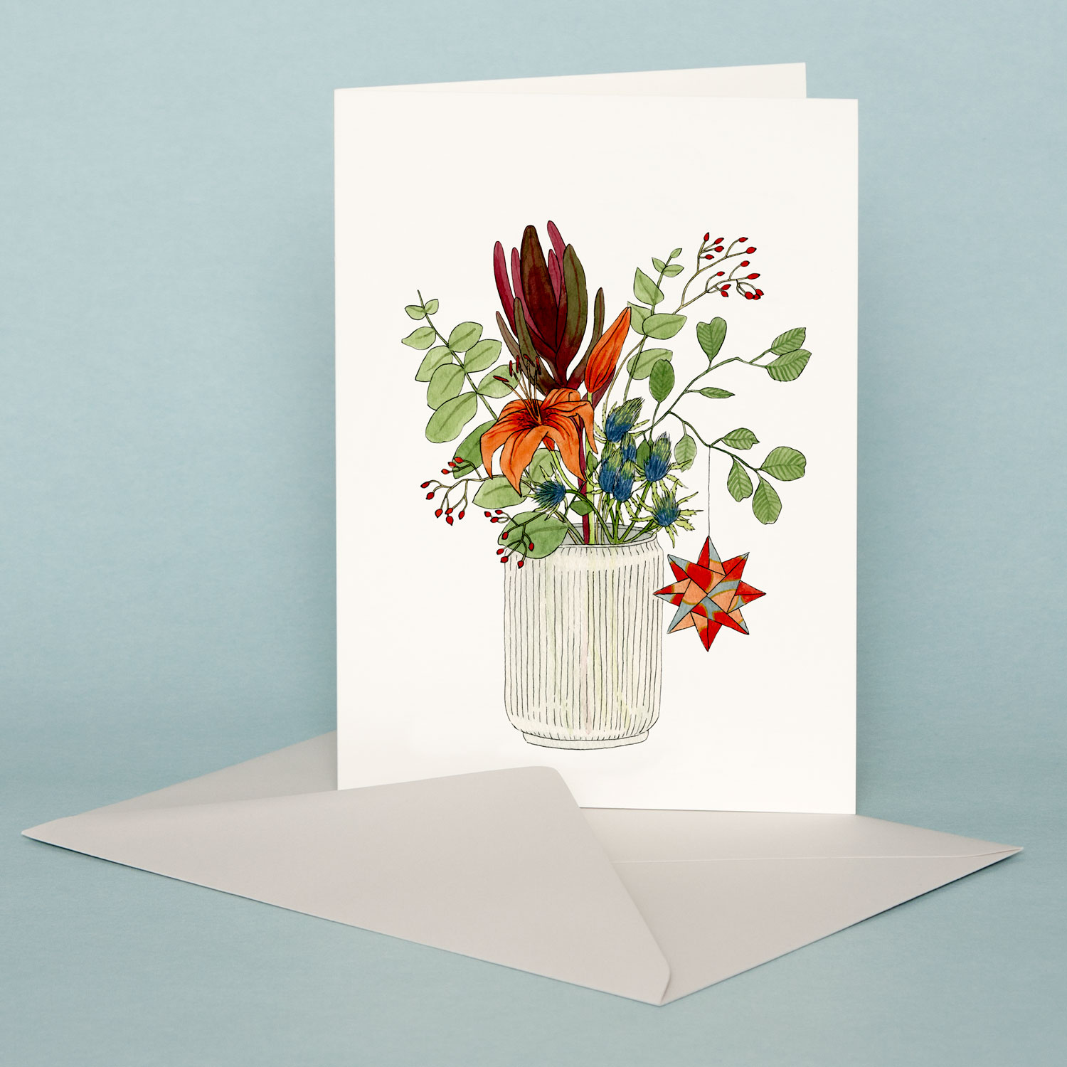 Winter Bouquet Greeting Card
